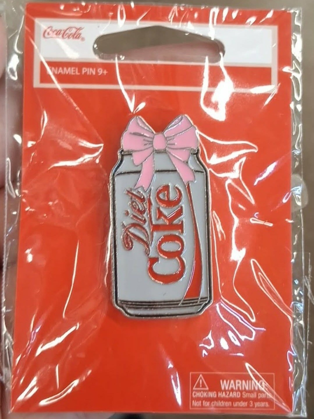New Diet Coke Pink Bow Pin